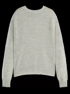 FUZZY OPEN KNIT RELAXED PULLOVER-Scotch & Soda Fashion