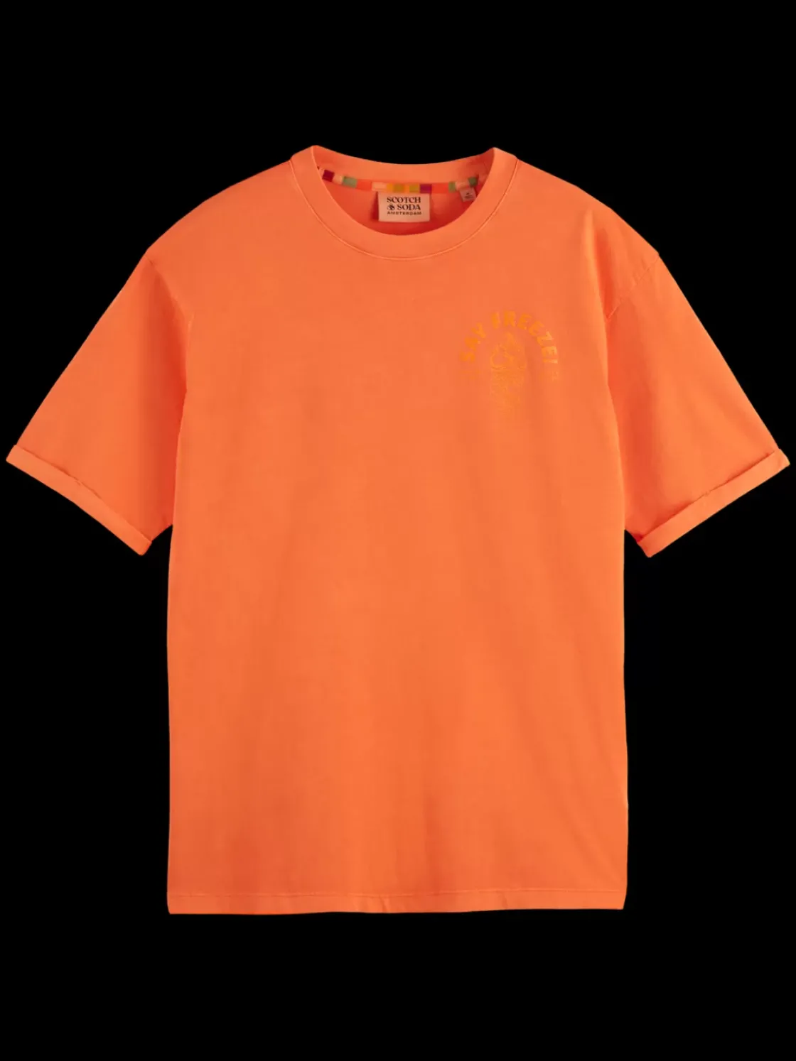 Garment dye artwork t-shirt-Scotch & Soda New