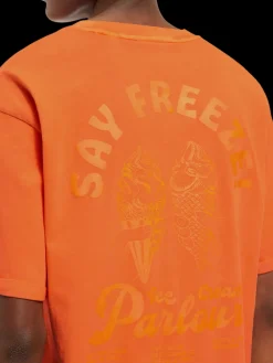 Garment dye artwork t-shirt-Scotch & Soda New