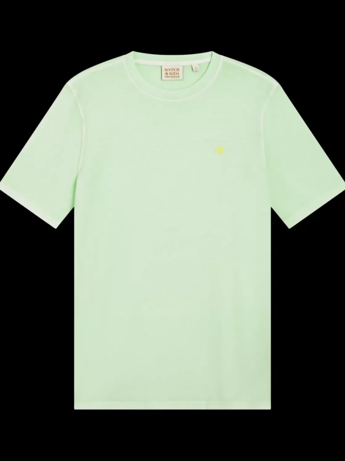 Garment dye logo crew t-shirt-Scotch & Soda Online