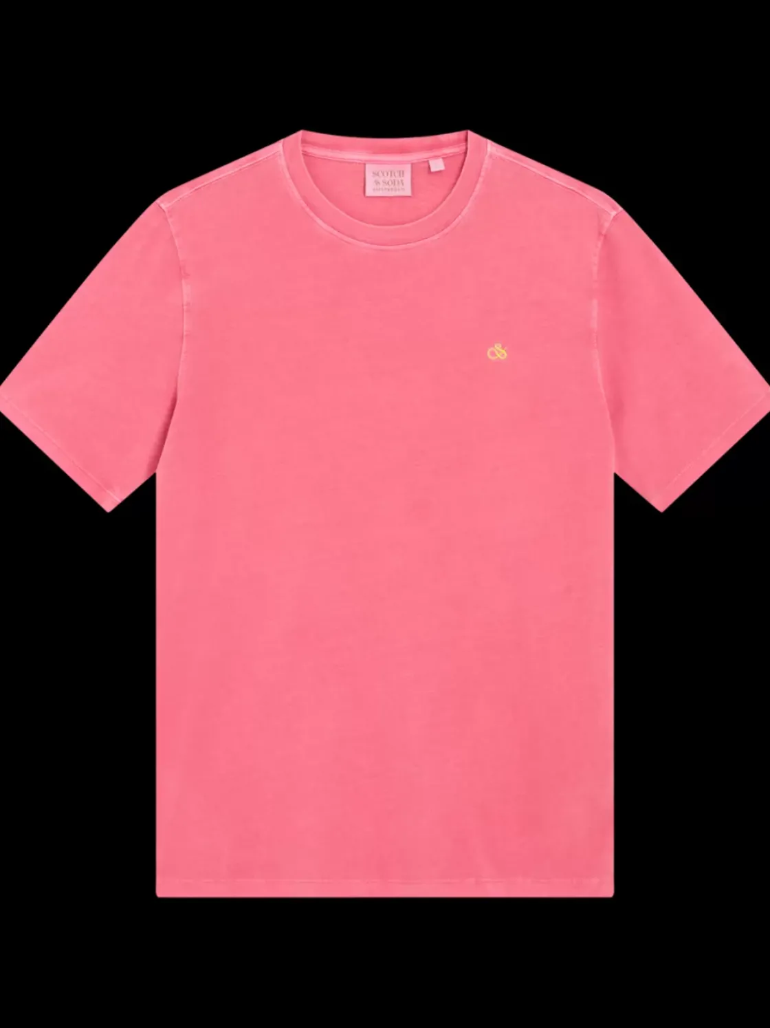 Garment dye logo crew t-shirt-Scotch & Soda Online