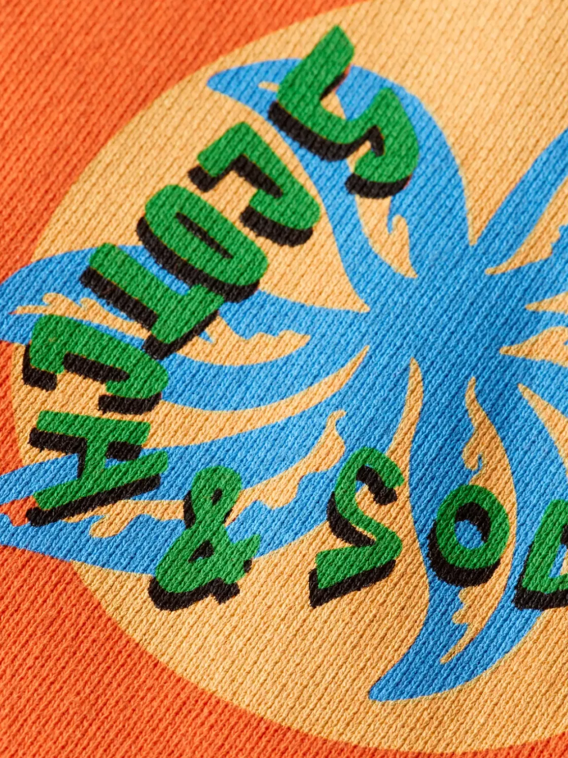 Garment-dyed artwork sweatshirt-Scotch & Soda Online