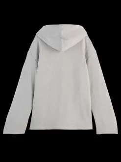 GATHERED SLEEVE OVERSIZED FIT HOODIE-Scotch & Soda Online