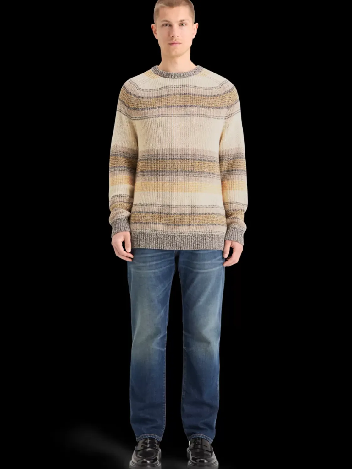 GRADIENT COTTON STRIPES SWEATER-Scotch & Soda Best