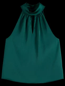 HALTER TOP WITH BOW DETAIL-Scotch & Soda New