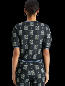 Jacquard cropped pullover-Scotch & Soda New