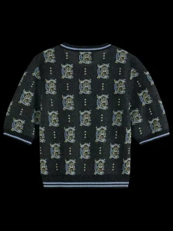 Jacquard cropped pullover-Scotch & Soda New
