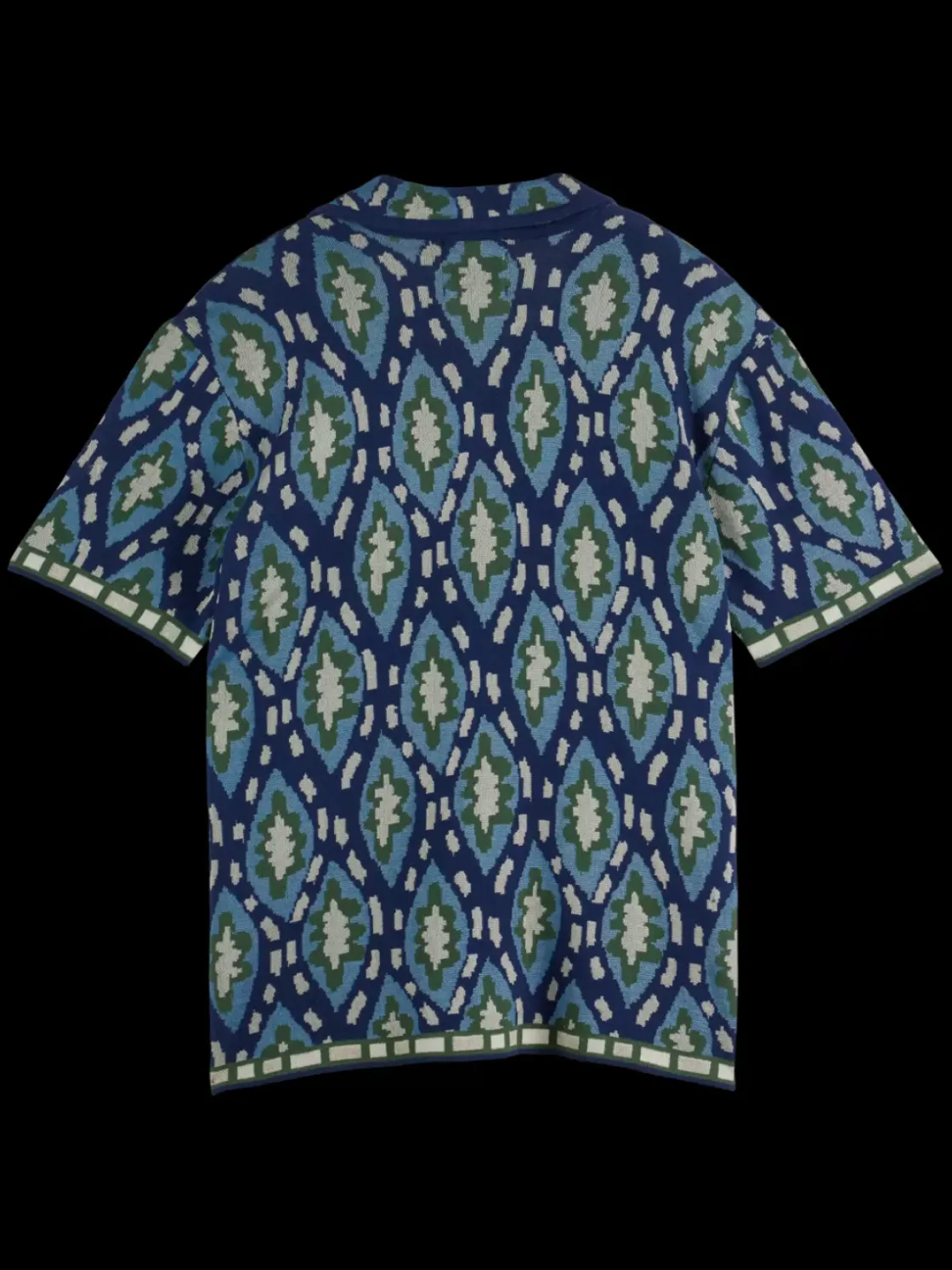 Jacquard knitted short-sleeved shirt-Scotch & Soda New