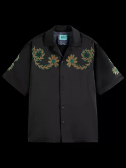 JOE JONAS X SCOTCH SODA EMBROIDERY SATEEN S/S SHIRT-Scotch & Soda New