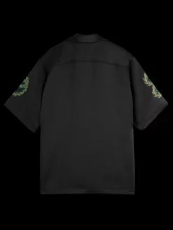 JOE JONAS X SCOTCH SODA EMBROIDERY SATEEN S/S SHIRT-Scotch & Soda New