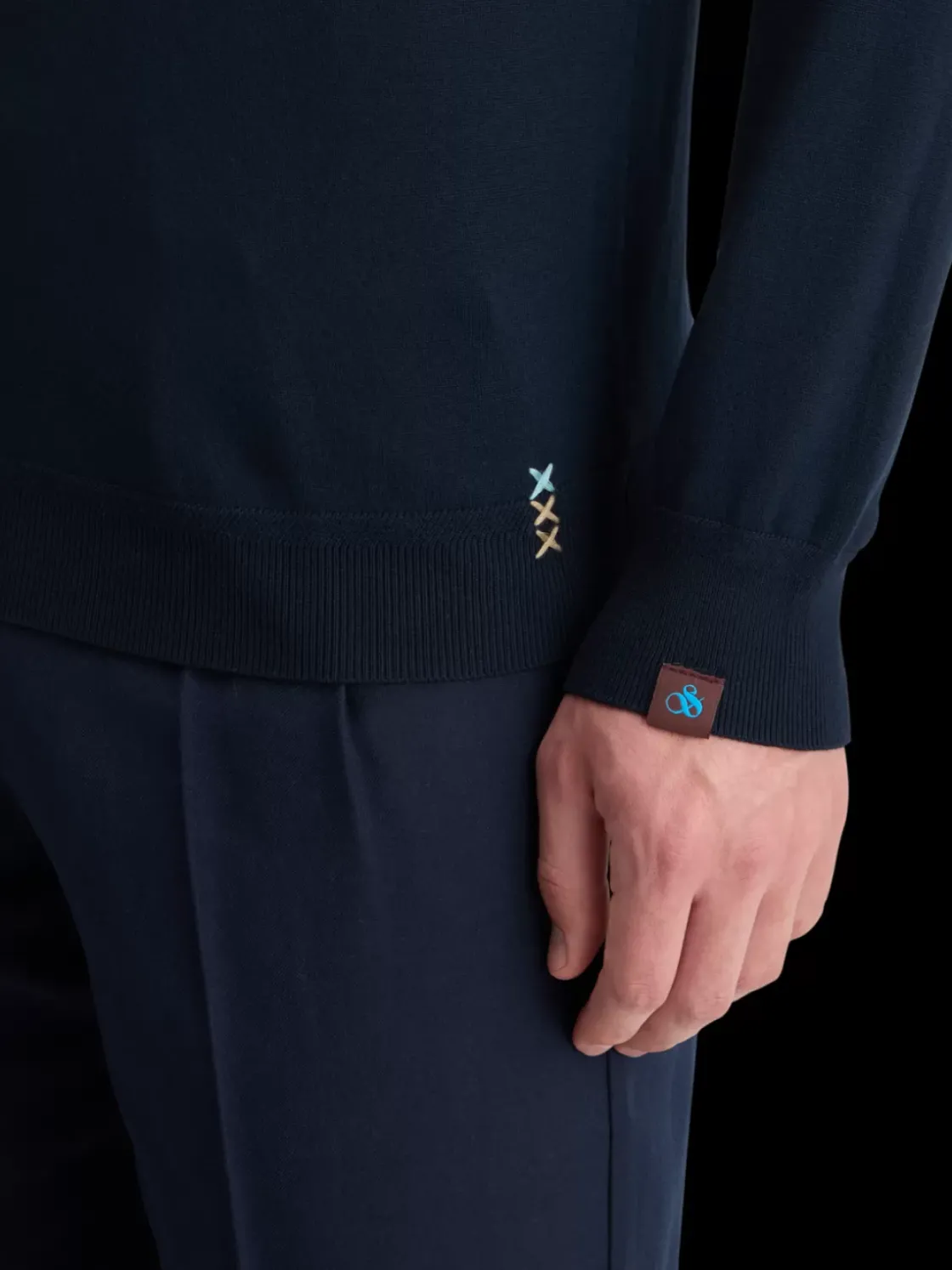 KNITTED POLO LONG SLEEVE-Scotch & Soda Clearance