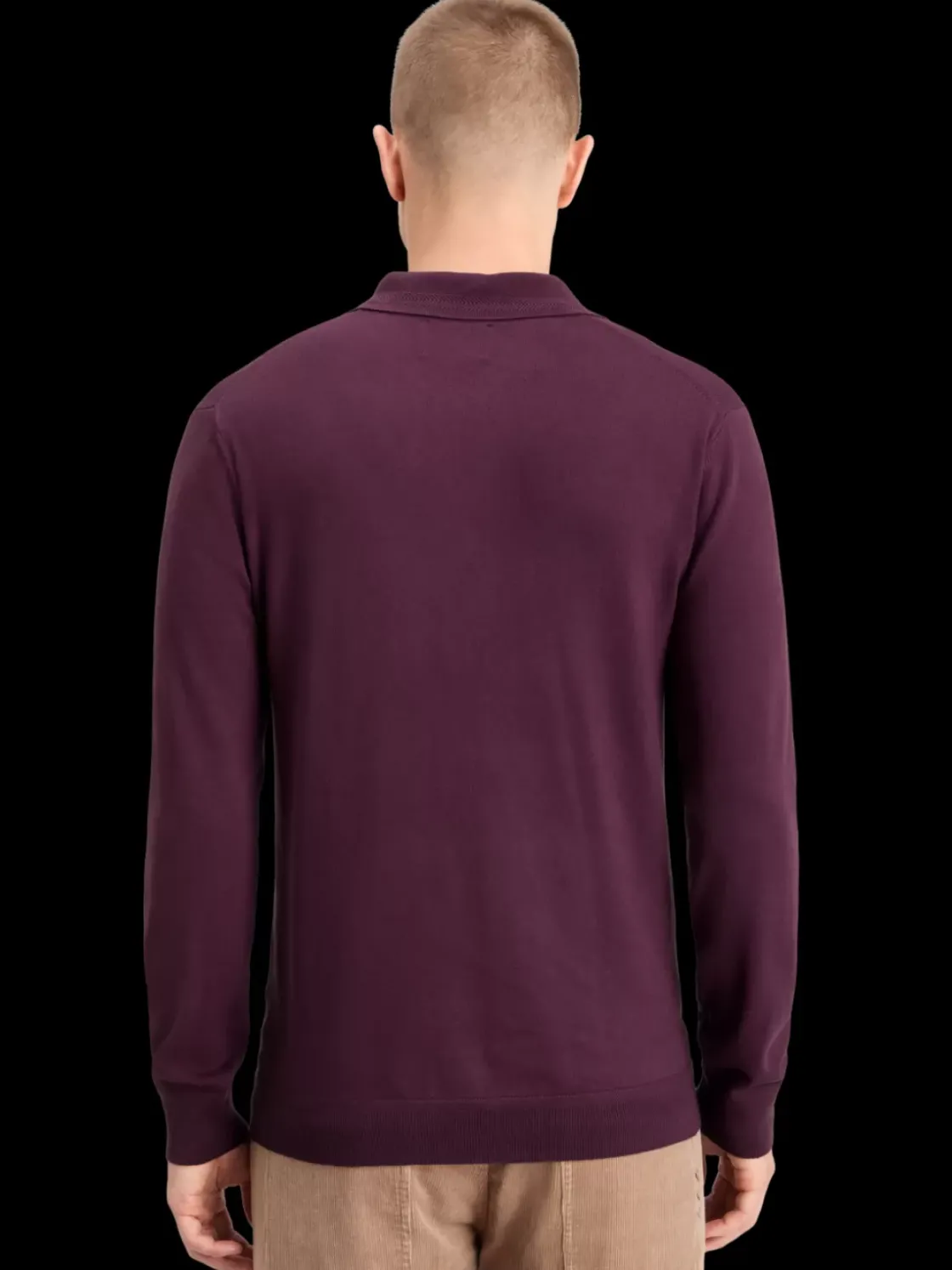 KNITTED POLO LONG SLEEVE-Scotch & Soda Clearance