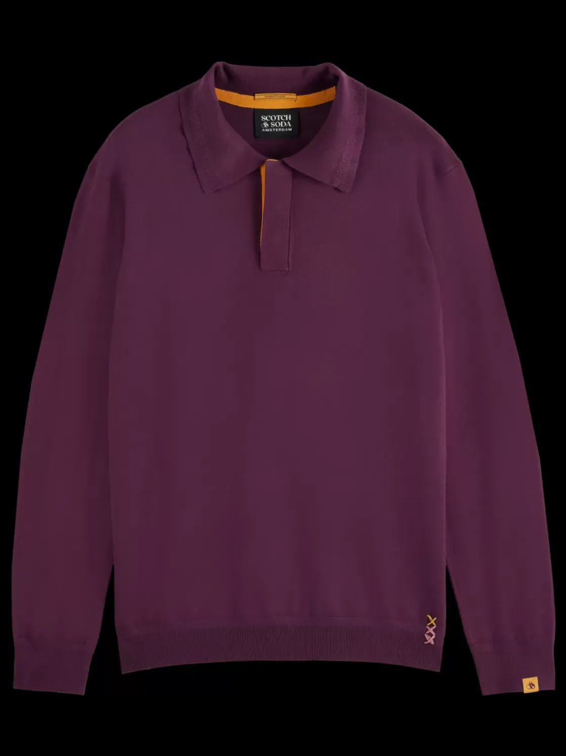 KNITTED POLO LONG SLEEVE-Scotch & Soda Clearance