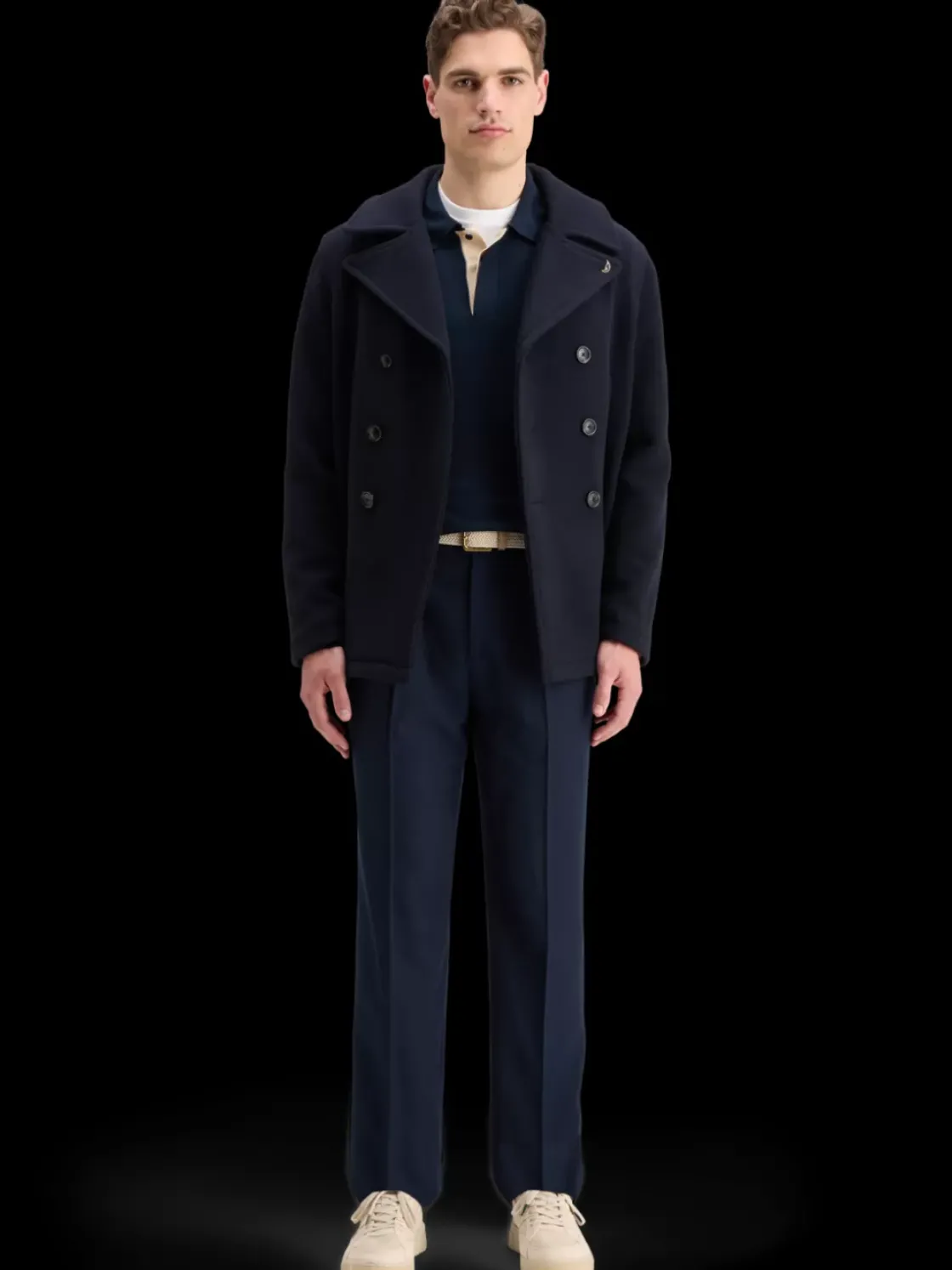 KNITTED POLO LONG SLEEVE-Scotch & Soda Clearance