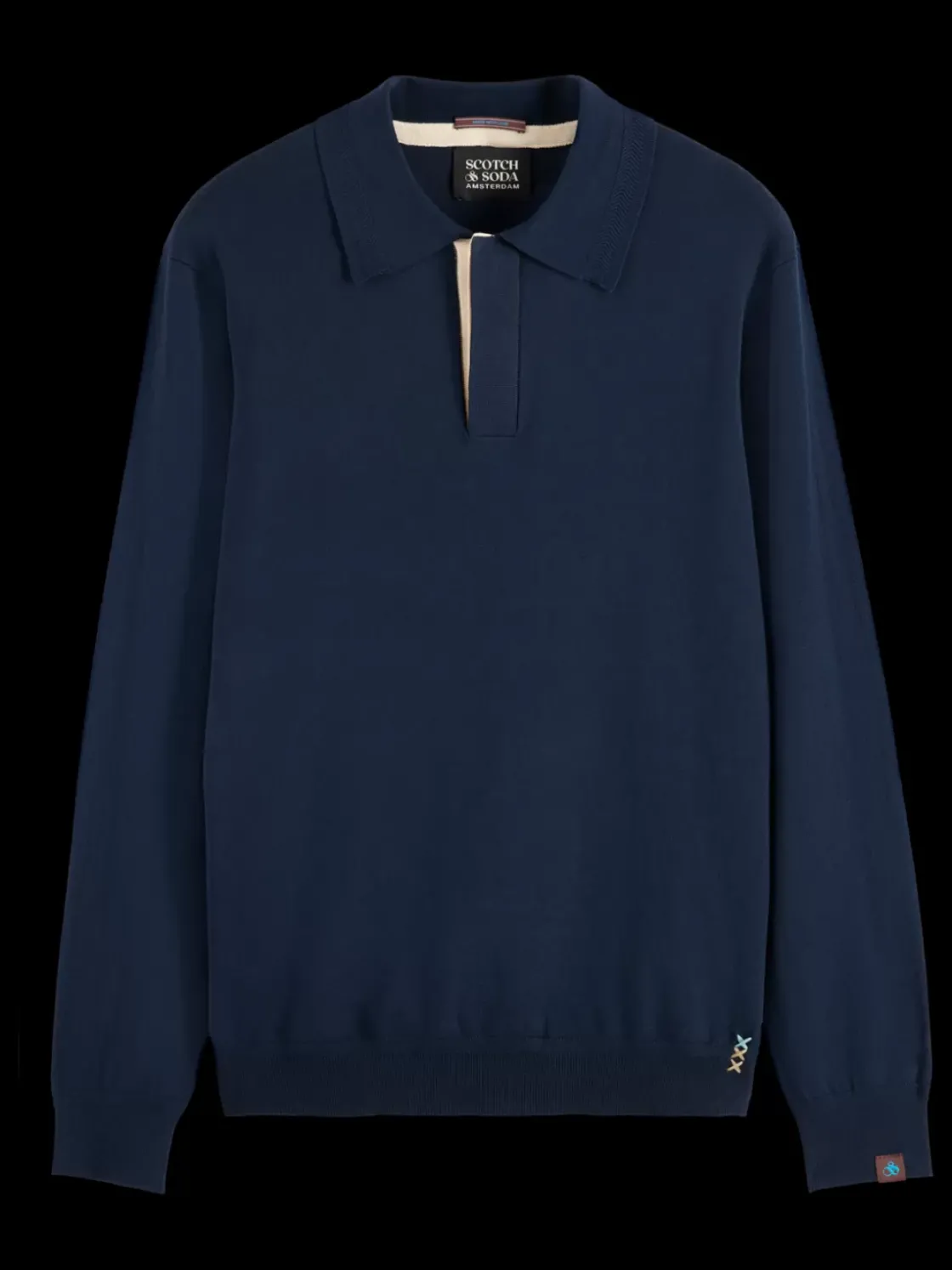 KNITTED POLO LONG SLEEVE-Scotch & Soda Clearance