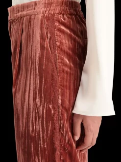 LACE TRIMMED VELVET PANT-Scotch & Soda Best