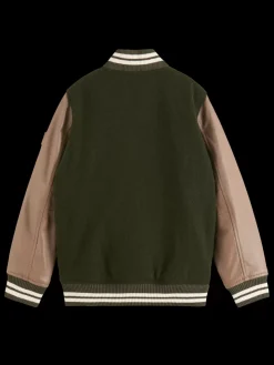 LEATHER VARSITY JACKET-Scotch & Soda Best