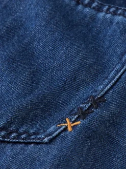 LIGHTWEIGHT DENIM JUMPSUIT IN DARK WASH WITH TONAL DETAILING-Scotch & Soda Outlet