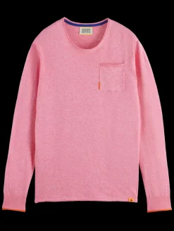 Linen cotton blend crew neck-Scotch & Soda Outlet