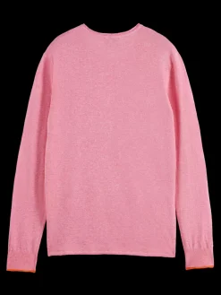 Linen cotton blend crew neck-Scotch & Soda Outlet