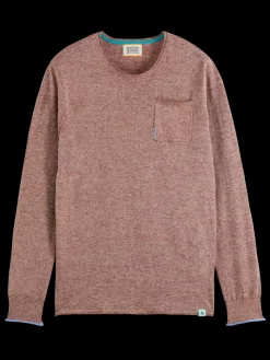 Linen cotton blend crew neck-Scotch & Soda Outlet