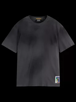 Loose fit irregular dyed artwork t-shirt-Scotch & Soda Discount