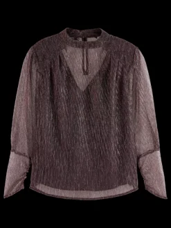 LUREX HIGH NECK TOP-Scotch & Soda Clearance