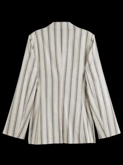 LUREX LINEN BLEND STRIPE BLAZER-Scotch & Soda Outlet