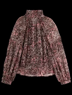 LUREX TOP WITH BOW NECK-Scotch & Soda Fashion