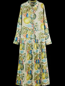MAXI PLEATED DRESS EMBASSY OF THE FREE MIND PRINT-Scotch & Soda New