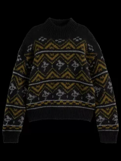 METALLIC FAIR ISLE PULLOVER-Scotch & Soda Online