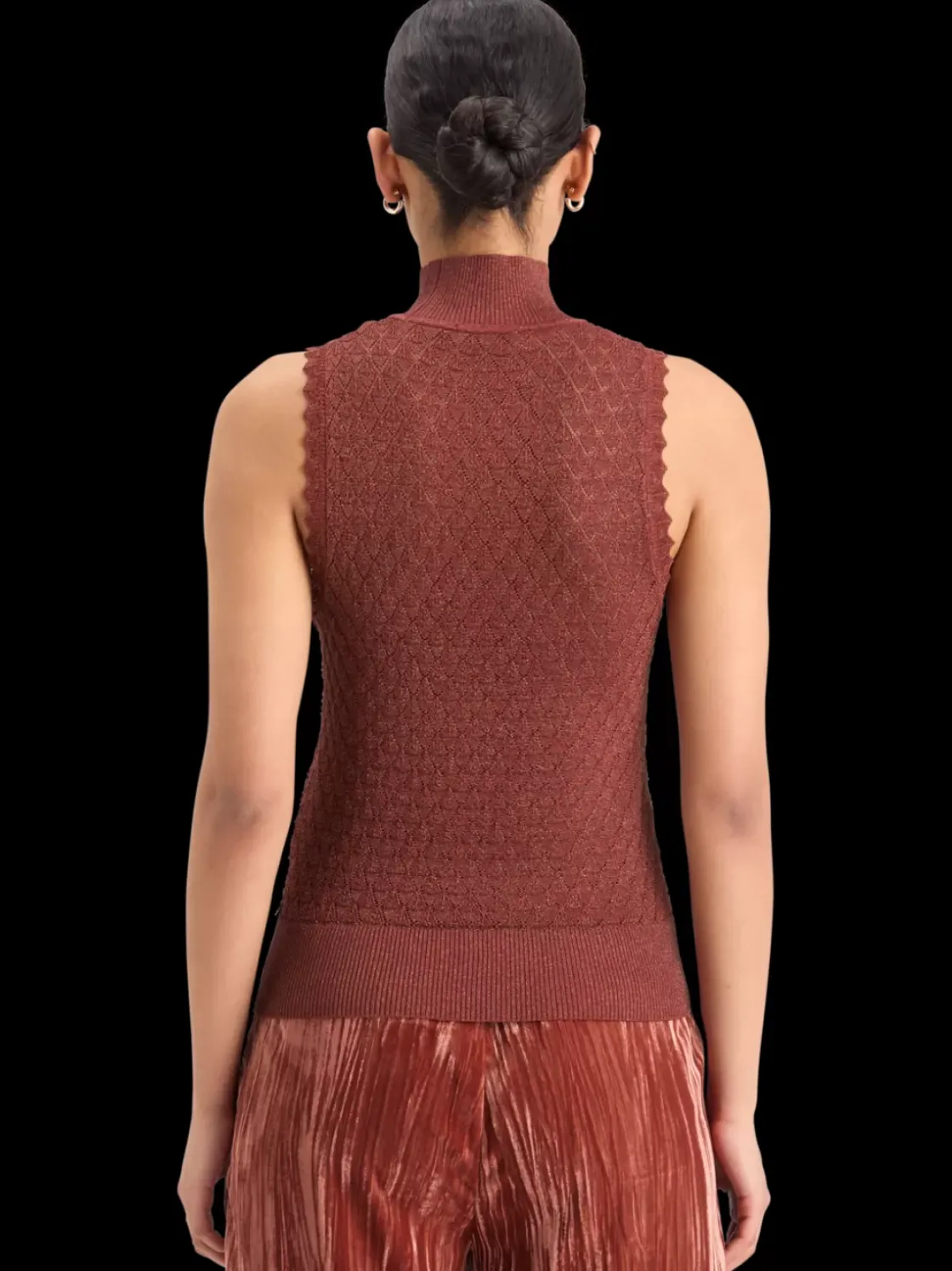 METALLIC POINTELLE KNITTED TANK-Scotch & Soda Discount