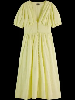 MIDI DRESS WITH BRODERIE ANGLAISE-Scotch & Soda Outlet