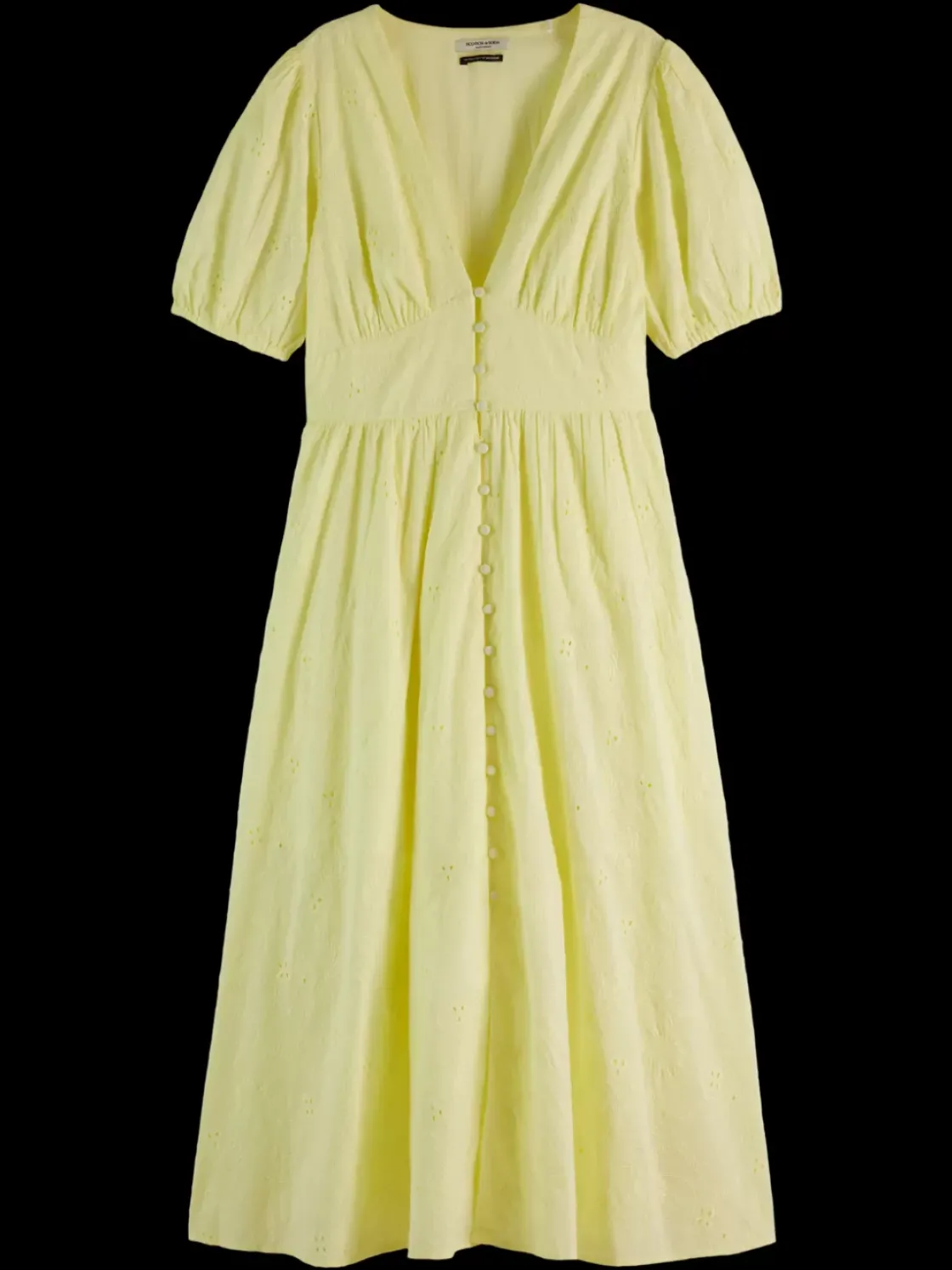 MIDI DRESS WITH BRODERIE ANGLAISE-Scotch & Soda Outlet