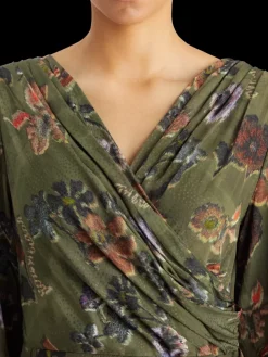 Mini viscose jacquard wrap dress-Scotch & Soda Sale