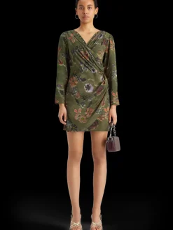 Mini viscose jacquard wrap dress-Scotch & Soda Sale