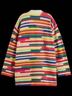 MULTICOLOURED INTARSIA KNITTED CARDIGAN-Scotch & Soda Outlet