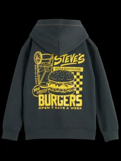 OVERSIZED ARTWORK ZIP THROUGH HOODIE-Scotch & Soda Online