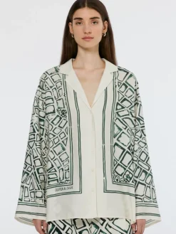 Oversized Placed Print Shirt-Scotch & Soda Best