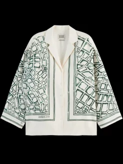 Oversized Placed Print Shirt-Scotch & Soda Best