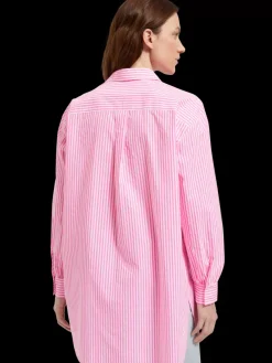 OVERSIZED POPLIN SHIRT IN FLUO PINK /WHITE STRIPE-Scotch & Soda Clearance