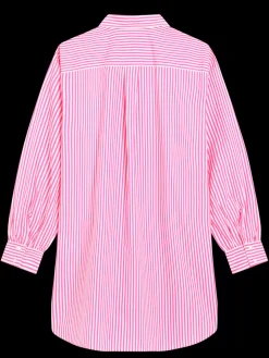 OVERSIZED POPLIN SHIRT IN FLUO PINK /WHITE STRIPE-Scotch & Soda Clearance