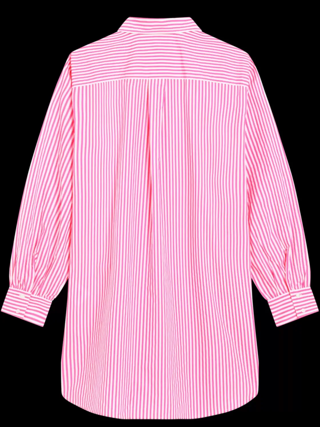 OVERSIZED POPLIN SHIRT IN FLUO PINK /WHITE STRIPE-Scotch & Soda Clearance