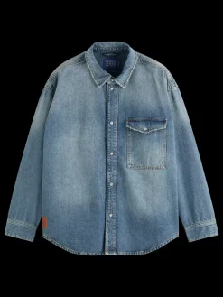 Oversized washed denim shirt - frisco nights-Scotch & Soda Discount