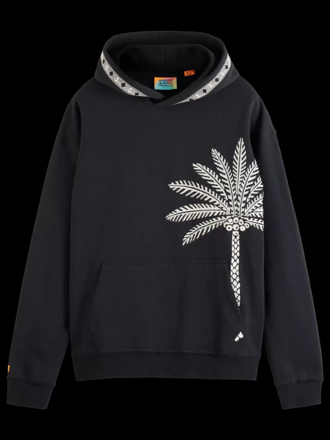 Palm tree embroidery hoodie-Scotch & Soda New