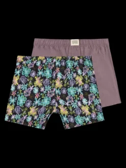 2PK MENS COTTON WOVEN BOXER BRIEF UNDERWEAR-Scotch & Soda Clearance