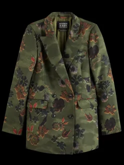 Poetry tapestry double breasted blazer-Scotch & Soda Online