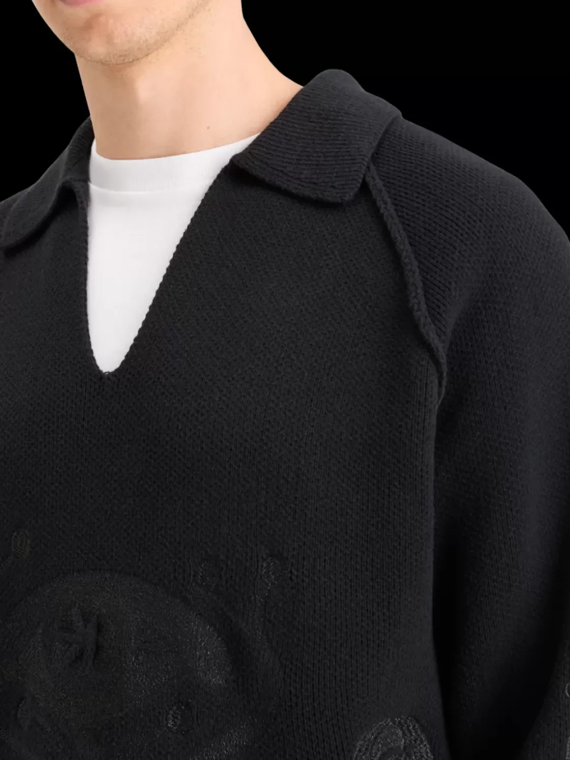 POLO LONG SLEEVES DROPPED SHOULDER SWEATER-Scotch & Soda Fashion