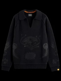 POLO LONG SLEEVES DROPPED SHOULDER SWEATER-Scotch & Soda Fashion