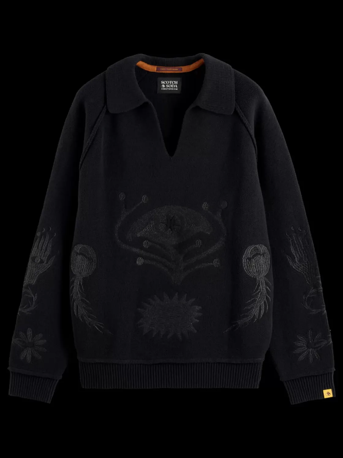 POLO LONG SLEEVES DROPPED SHOULDER SWEATER-Scotch & Soda Fashion